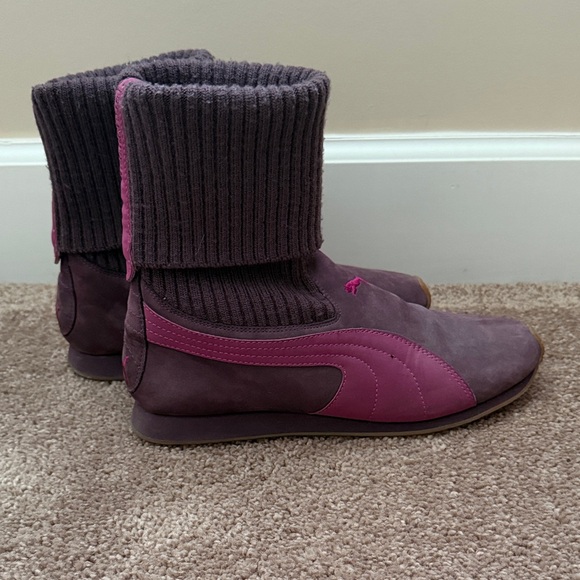Puma Women's Purple and Pink Sneakers - Picture 3 of 5